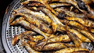 How to Cook Sardines in an Air Fryer  Healthy Fresh Sardines Recipe in an Air Fryer [upl. by Eeroc]