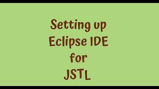 JSTL Tutorials 2  How to setup eclipse IDE for JSTL for first time [upl. by Simonne]