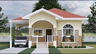 BUNGALOW HOUSE DESIGN  3 BEDROOMS  125 SQM  1345 SQFT [upl. by Wittie522]