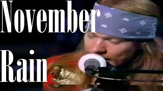 Guns N Roses ft Elton John  November Rain  Live OnScreen Lyrics [upl. by Zerat611]