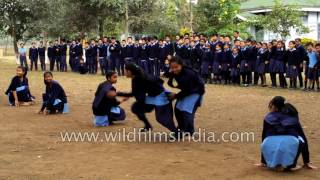 School girls play Kho Kho  traditional Indian game [upl. by Katlin]