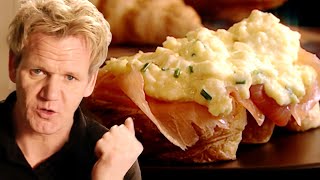 Christmas Scrambled Eggs and Smoked Salmon with Gordon Ramsay [upl. by Romalda]