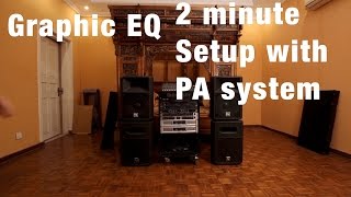 How to connect Graphic Equalizer with PA system 2 minute Setup [upl. by Lierbag]