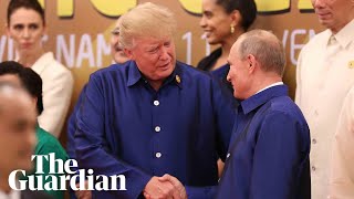 Donald Trump and Vladimir Putin shake hands at Apec [upl. by Kalam]