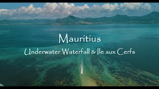 Mauritius 4K Drone  2019 Underwater Waterfall  Ile aux Cerfs [upl. by Giarla]