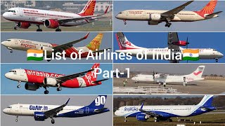 List of Airlines of India  Part1  Aviation BD [upl. by Rellek]