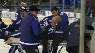 Brutal Footage Of Ice Hockey Player’s Throat Getting Slashed By Skate Emerges Online [upl. by Setiram838]