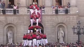 Catalan Castell Human Towers in Barcelona Catalonia Spain [upl. by Zamir]