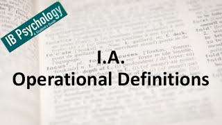 How to write operational definitions of IVs and DVs  IB Psych [upl. by Yrak268]