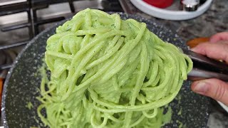 GREEN SPAGHETTI  EASY Mexican Style Green Spaghetti  Spaghetti Verde Recipe [upl. by Atteuqahs]