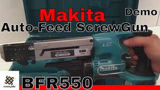 Makita 18V Cordless AutoFeed Screwdriver BFR550 amp Demo [upl. by Enidanreb]