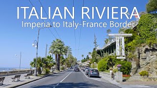 4K Drive in Italian Riviera Riviera ligure  Imperia to ItalyFrance Border [upl. by Alina948]