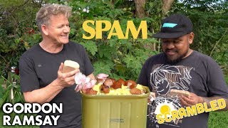 Gordon Ramsay Makes SPAM Scrambled Eggs in Hawaii  Scrambled [upl. by Rodina]