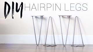 DIY Hairpin Legs  Bending Metal Rod Without Heat [upl. by Musetta]