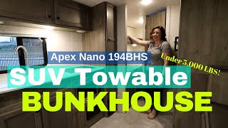 2021 Coachman Apex Nano 194BHS  Full Tour  Small Bunkhouse RV [upl. by Jorin164]