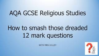 AQA GCSE Religious Studies How to answer 12 mark questions [upl. by Fulviah548]