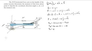 Determine the moment of this force about point O [upl. by Camilia]