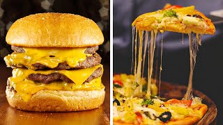 40 DELICIOUS FAST FOOD HACKS  5Minute Pizza And Burger Recipes [upl. by Lennard]