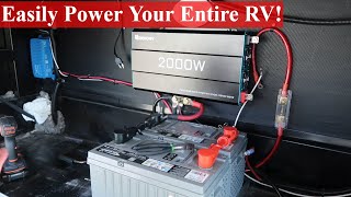 How To Power Your Entire RV With An Inverter  Easy Inverter Power [upl. by Eilloh]