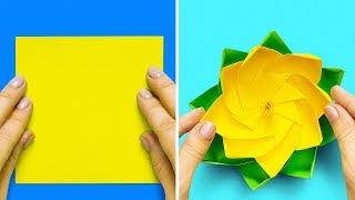 13 EASY PAPER CRAFTS AND ORIGAMI IDEAS [upl. by Gniy501]