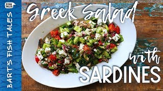 Easy Greek SARDINE salad  Bart van Olphen [upl. by Deyes]