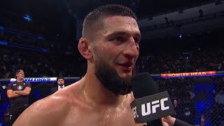 UFC 273 Khamzat Chimaev Octagon Interview [upl. by Einahpad]