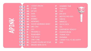 APINK PLAYLIST UPDATED 2023 [upl. by Aerda]