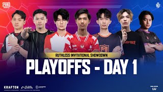 EN PUBG MOBILE RUTHLESS INVITATIONAL SHOWDOWN PLAYOFFS DAY 1 FT BTR DRS HORAA A1 TJB I8 AE [upl. by Beverly338]