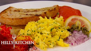 Gordon FURIOUS Over Being Served Sample Scrambled Eggs  Hells Kitchen [upl. by Gnal539]