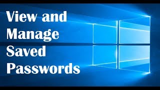 1 MIN TECH TIPS View and manage saved passwords in Windows 10 [upl. by Chet]