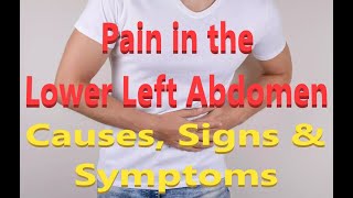 Pain in the Lower Left Abdomen  Causes Symptoms amp Signs [upl. by Embry464]