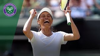 How Hsieh SuWei beat Simona Halep  Wimbledon 2018 [upl. by Ynnavoig]