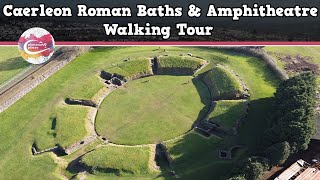 CAERLEON ROMAN BATHS amp AMPHITHEATRE WALES  Walking Tour  Pinned on Places [upl. by Adda591]