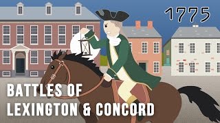 Battles of Lexington and Concord April 19 1775 The American Revolution [upl. by Vareck]