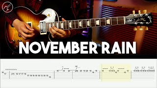 November Rain GUNS N ROSES  COMPLETE Guitar Tab  Cover Guitarra Christianvib [upl. by Adniled664]