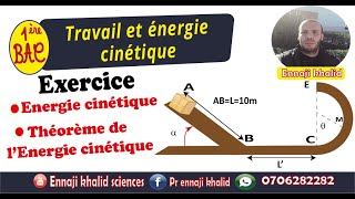 Théorème de lénergie cinétique exercice corrigé [upl. by Esiole]