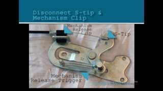 How To Install Repair or Replace a DPull DRing and Flapper Style Recliner Handle and Cable [upl. by Shanan]