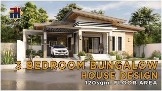 HOUSE DESIGN  120 sqm 3 Bedroom Bungalow  OFW Dream House [upl. by Bethel652]