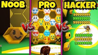 NOOB vs PRO vs HACKER  Bee Swarm Simulator Version Roblox [upl. by Aztilay]