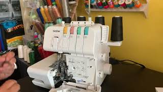 Threading the Brother 1034DX Serger [upl. by Nnalorac]