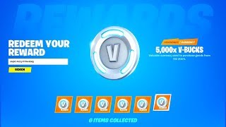 REDEEM THE 30000 VBUCKS CODE in Fortnite Free VBucks [upl. by Dyann]