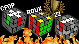 The BEST Speedcubing Method CFOPROUXZZ Comparison [upl. by Merrel]