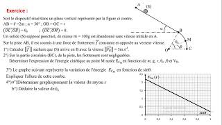 Exercice Travail et énergie cinétique [upl. by Frerichs]