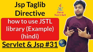 taglib directive in jsp  jsp taglib directive  hindi  Servlet 31 [upl. by Ahsied]