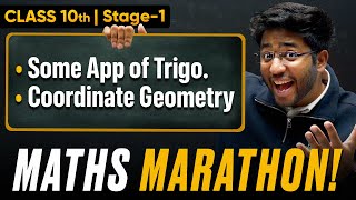 Class 10th Maths Maha Marathon  Some App of Trigonometry amp Coord Geometry 🔥  Shobhit Nirwan [upl. by Ahsenahs648]