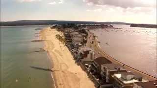 Sandbanks Sunny Beach Aerial Video [upl. by Xilef]