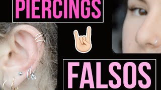 DIY ¡PIERCINGS FÁCILES SIN DOLOR  PIERCINGS FALSOS [upl. by Crabb]