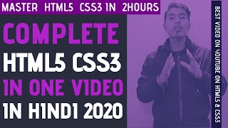 Complete HTML5 and CSS3 in One Video In Hindi 2020 [upl. by Naol]