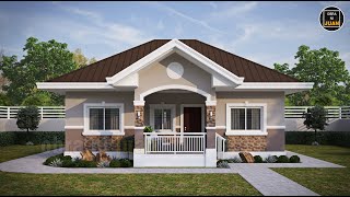 BUNGALOW HOUSE DESIGN  3 BEDROOM SIMPLE HOUSE DESIGN [upl. by Lunetta]