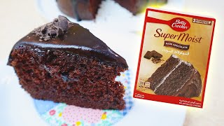 Betty Crocker Super Moist Chocolate Cake Mix  Dark Chocolate Cake In 3 Steps  less than 3 minutes [upl. by Yekcor]